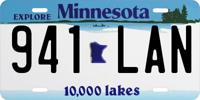 MN license plate 941LAN