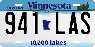 MN license plate 941LAS