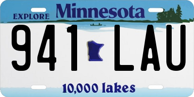 MN license plate 941LAU
