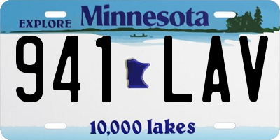 MN license plate 941LAV
