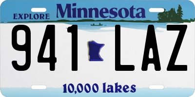 MN license plate 941LAZ