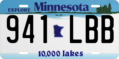 MN license plate 941LBB