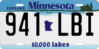 MN license plate 941LBI