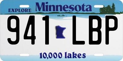 MN license plate 941LBP