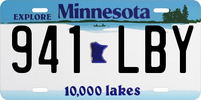 MN license plate 941LBY