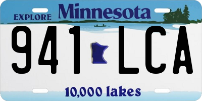MN license plate 941LCA