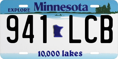 MN license plate 941LCB