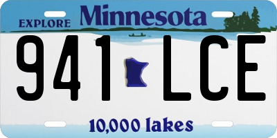 MN license plate 941LCE