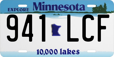 MN license plate 941LCF