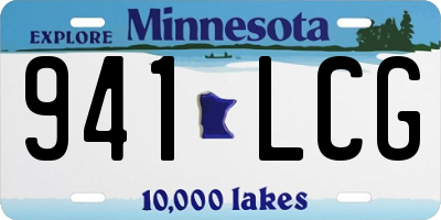 MN license plate 941LCG