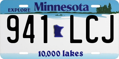 MN license plate 941LCJ