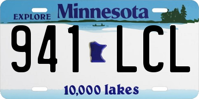MN license plate 941LCL