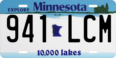 MN license plate 941LCM