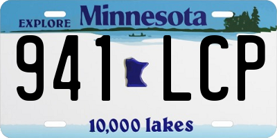 MN license plate 941LCP