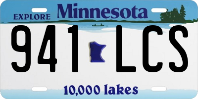 MN license plate 941LCS