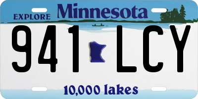 MN license plate 941LCY