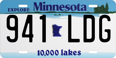 MN license plate 941LDG
