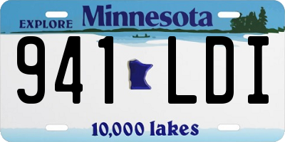 MN license plate 941LDI