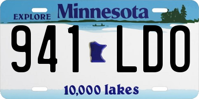 MN license plate 941LDO