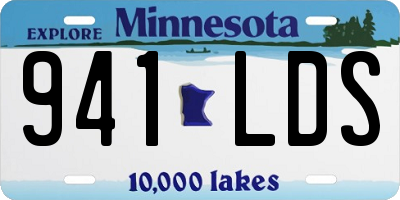MN license plate 941LDS