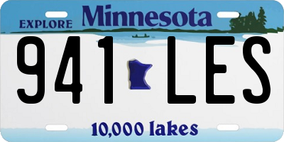MN license plate 941LES