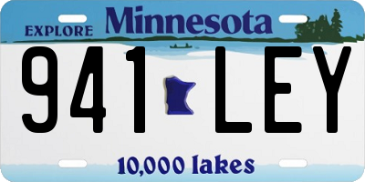 MN license plate 941LEY