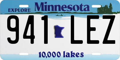 MN license plate 941LEZ