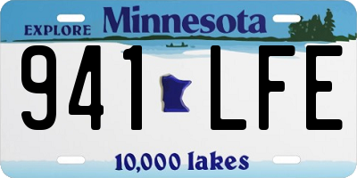 MN license plate 941LFE