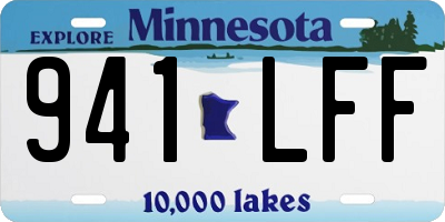 MN license plate 941LFF
