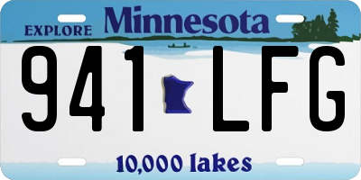 MN license plate 941LFG
