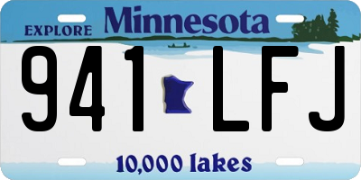 MN license plate 941LFJ