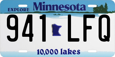 MN license plate 941LFQ