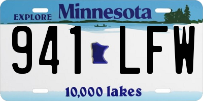 MN license plate 941LFW