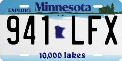 MN license plate 941LFX