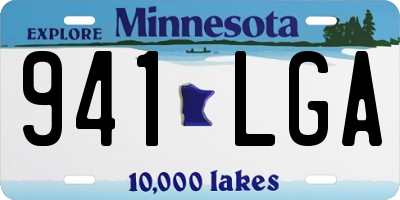 MN license plate 941LGA