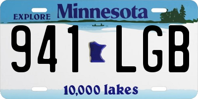 MN license plate 941LGB
