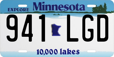MN license plate 941LGD