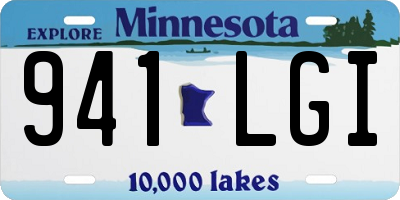 MN license plate 941LGI