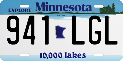 MN license plate 941LGL