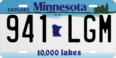 MN license plate 941LGM