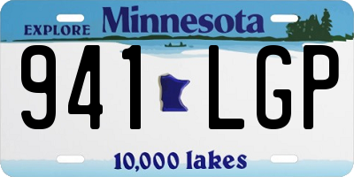 MN license plate 941LGP