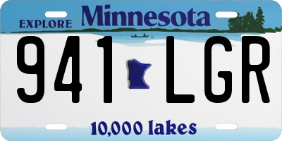 MN license plate 941LGR