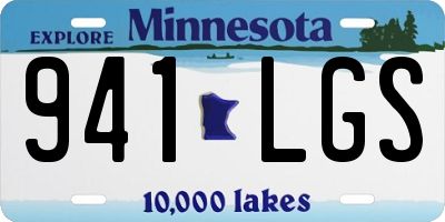 MN license plate 941LGS