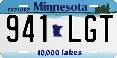 MN license plate 941LGT
