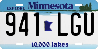 MN license plate 941LGU