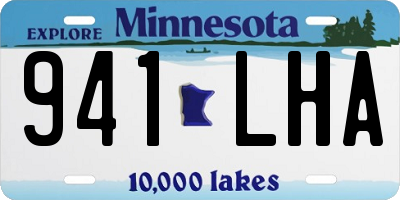 MN license plate 941LHA