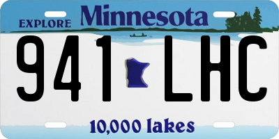 MN license plate 941LHC
