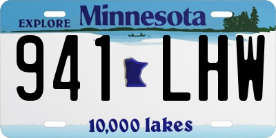 MN license plate 941LHW