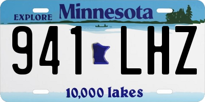 MN license plate 941LHZ