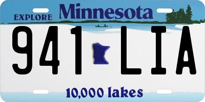 MN license plate 941LIA